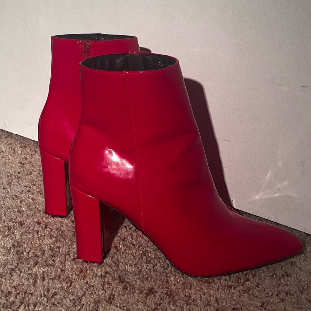 Red Ankle Boots